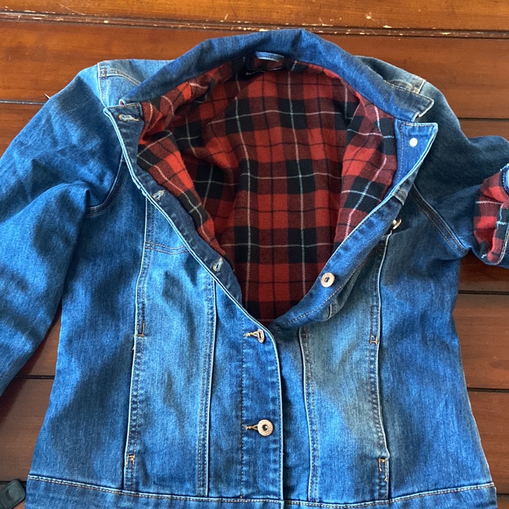 Parasuco Flannel lined Jean Jacket Canadian Tuxedo